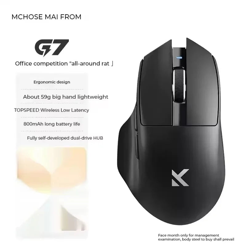 UUSI G7 PRO -pelihiiri, kolmiyhteyksinen langaton Bluetooth, ergonominen kevyt hiiri, mukautettava PC-toimisto- ja pelaajatarvike