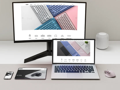 Rapoo MT760L/MT760M monen tilan ladattava langaton hiiri, ergonominen, 4000 DPI, tukee jopa 4 laitetta, Bluetooth-hiiri