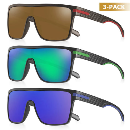 CRIXALIS Fashion Polarized Sunglasses For Men Square Oversized Anti Glare Driver Mirror Sun Glasses Women UV400 Goggles Male