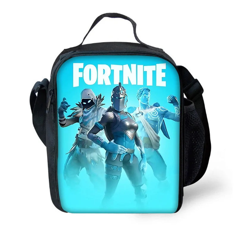 Hot Game Design Child Backpacks Lunch Bag Pencil Case Pupil Large Capacity School Bags For Boy Girl Best Gift F-FortniteS