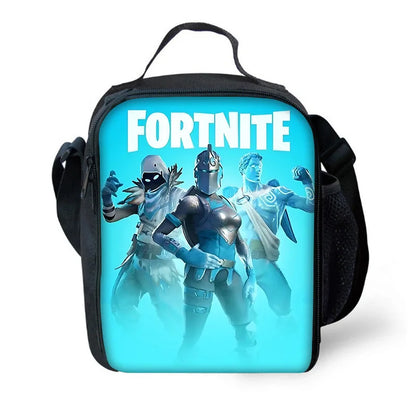 Hot Game Design Child Backpacks Lunch Bag Pencil Case Pupil Large Capacity School Bags For Boy Girl Best Gift F-FortniteS