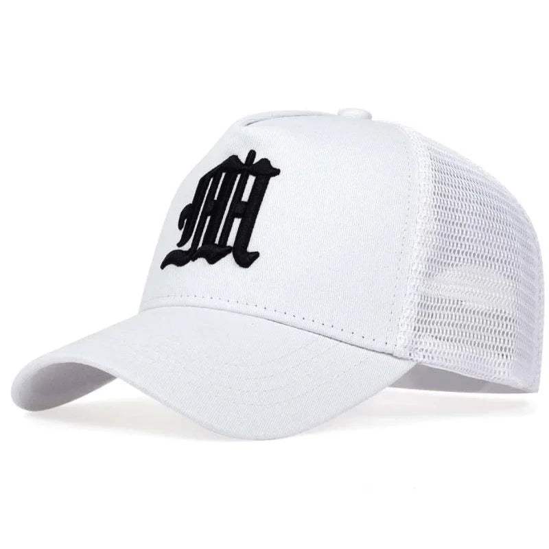 Unisex M Letter Embroidery Baseball Net Caps Hip Hop Cap Spring Summer Outdoor Adjustable Casual Hats Sunscreen Hat