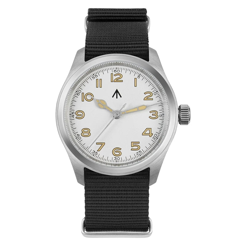 Militado ML08 V2 Vintage-Quarzuhr Military VH31-Uhrwerk Doppeltes Saphirglas C3 BGW-9 Leuchtend Wasserdicht 38mm Uhr