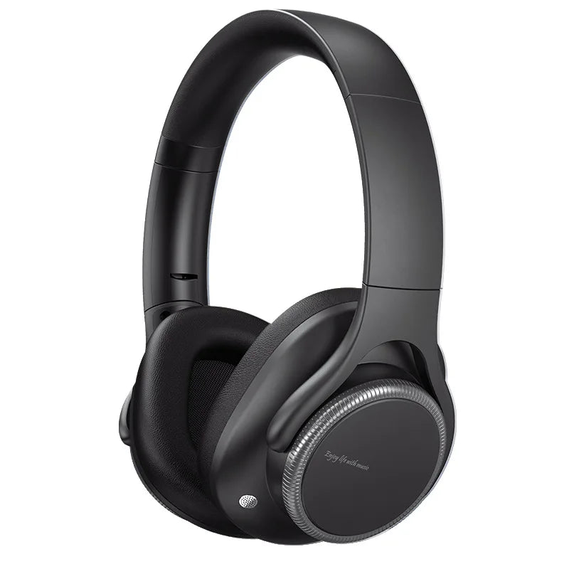 Bouton de Volume rotatif ANC suppression Active du bruit sur l'oreille sans fil Bluetooth6.0 casque pliable monté sur la tête avec micro