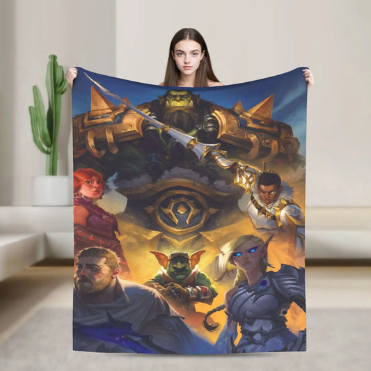 WOW World of Warcraft flanellen dekens winter zachte warme plaid voor kinderen, outdoor, originele sprei en hoes voor bank of bed