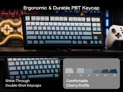EPOMAKER G84 HE 75% ANSI US Layout Wired/BT/2.4Ghz Wireless Hall Effect Magnetic Mechanical Keyboard with DKS & SOCD Support