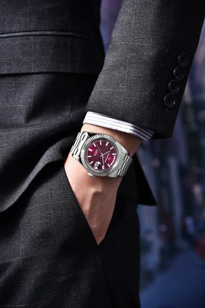 PAGANI DESIGN DD40 herrklocka – Modell i roséguld, mekanisk lyxarmbandsur, automatiskt urverk, safirglas med antireflexbehandling, vattentät
