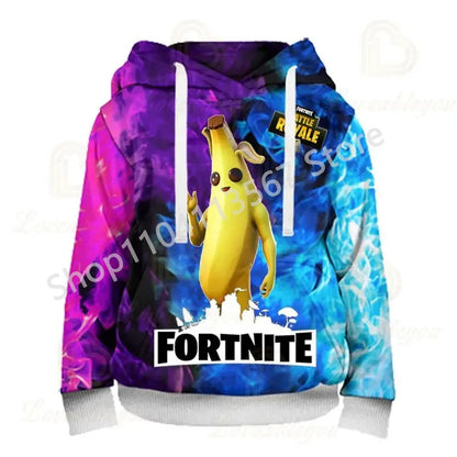 Φούτερ με Κουκούλα Llama Battle Royale F-Fortnited με 3D Εκτύπωση για Άνδρες, Γυναίκες και Παιδιά, Αγόρια και Κορίτσια, Streetwear Πουλόβερ, Πράσινα Τοπ