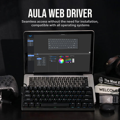 AULA WIN60 HE/WIN60 HE MAX 60% Hot-Swap Tray-Mount Structure Wired Mechanical Keyboard with Hall Effect Magnetic Switch