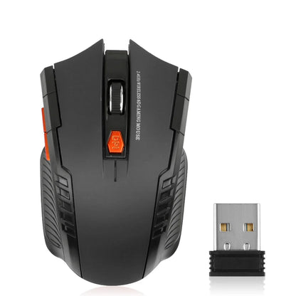 2.4G Wireless Mouse 1600DPI Optical Gaming Mouse with USB Receiver, 6-Button Ergonomic Wireless Mouse for PC, Laptop & Computer