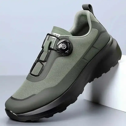 Camping Men's Running Sports Shoes with A Lightweight Comfortable and Versatile Knob Mouth Solid Color Mountaineering Sneakers