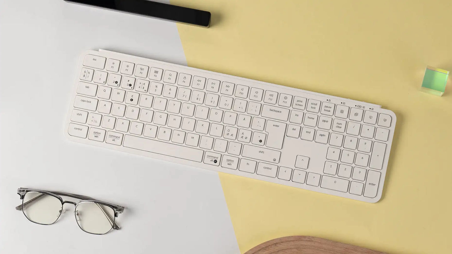 Keychron B6 Pro ISO Layout Ultra-Slim Wireless Keyboard Full Size Portable Lightweight 2.4GHz & Bluetooth Connections