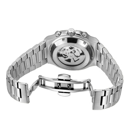 Forsining 481 Man New Tourbillon  Brands Watch Week Date Automatic Movement Mechanical Watches Stainless Steel Waterproof Clock