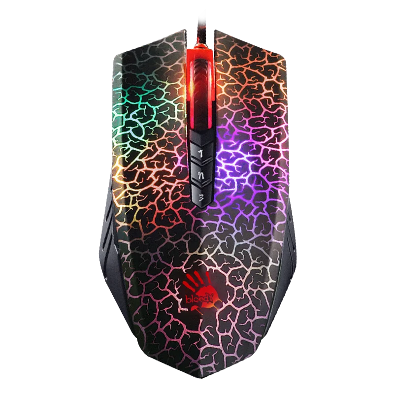 A4TECH A70 Bloody Light Strike Gaming Mouse, 6200 DPI Wired Gaming Mouse with 6 Sniper Modes, Optical Gaming Mouse for FPS & Esports