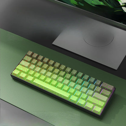 Wireless Gaming Mechanical Keyboard  Bluetooth 60 Percent RGB White Triple Mode Portable Keyboards  key board claviers teclado