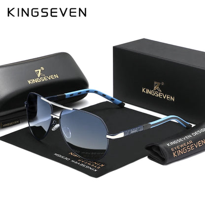 KINGSEVEN Brand Men Sunglasses Pilot Polarized UV400 Lens Aluminum Frame Driving Glasses Women Causal Eyewear