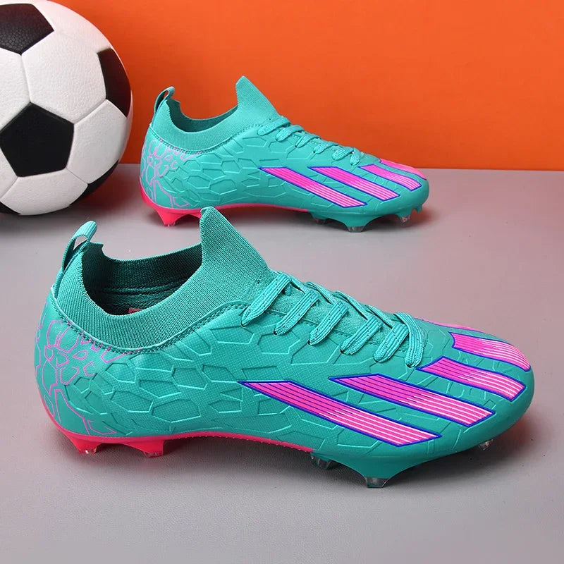 Professional Men Ankle Football Boots Outdoor Grass Cleats Unisex Soccer Shoes Long Spikes FG Football Shoes Chuteira Society