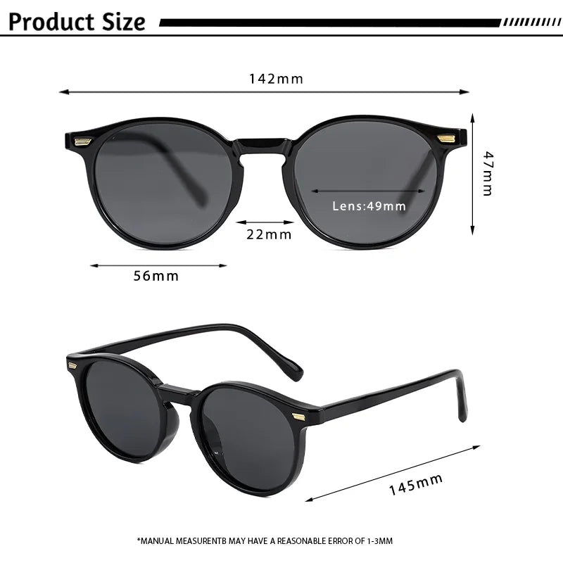 HBK Fashion Polarized Sunglasses Men Round TR90 Frame Fashion Sun Glasses Women Driving Sports UV400 Lunette De Soleil Homme