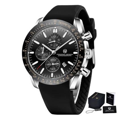 PAGANI DESIGN 45MM 2026 Relógio masculino de quartzo 30M impermeável, luxo business em aço inoxidável Relogio Masculino 5140