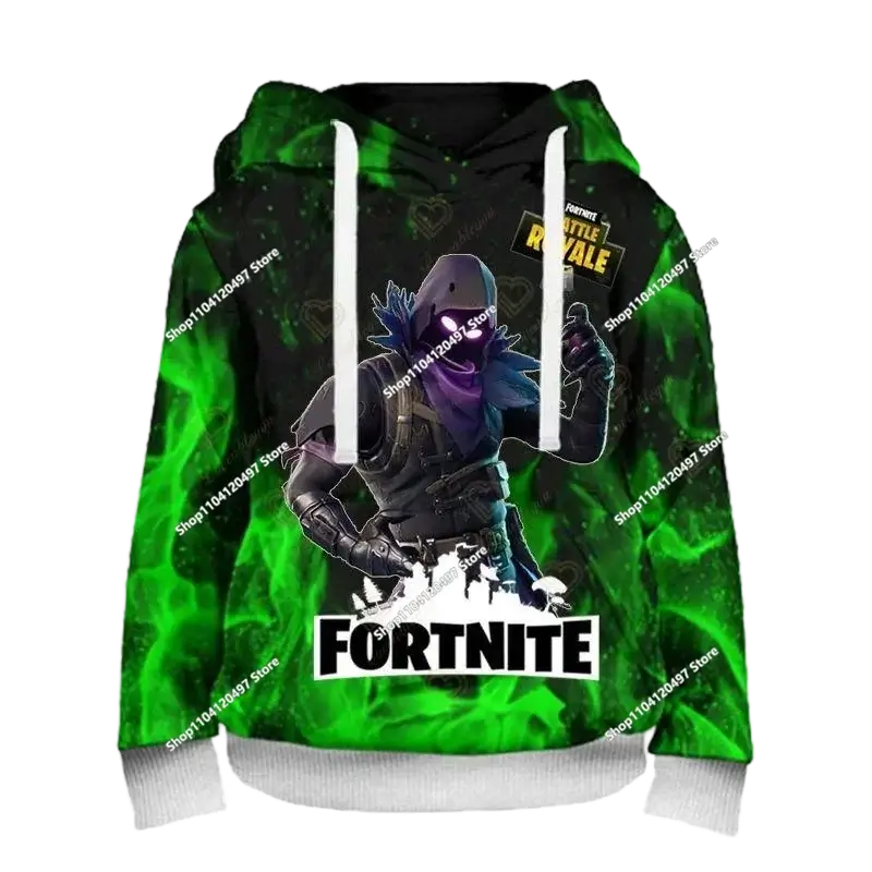 Autumn New Sweatshirt T-shirt  Fortnite 3D Digital Printing Loose Comfortable Hooded Pullover