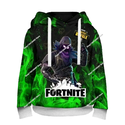 Autumn New Sweatshirt T-shirt  Fortnite 3D Digital Printing Loose Comfortable Hooded Pullover