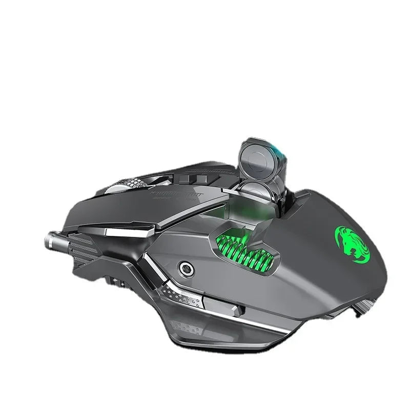 Mouse mecanic cu fir pentru PC gaming esports, RGB, 6400 DPI, atracție magnetică, contragreutate DIY
