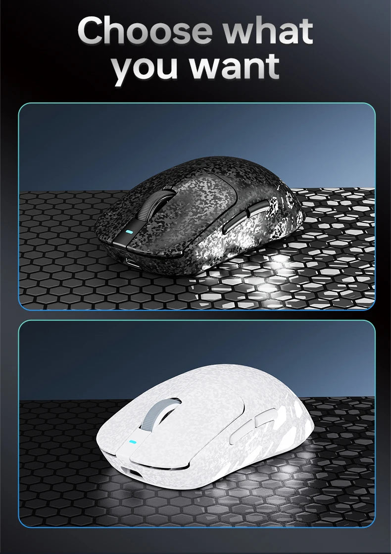 Rato Gaming Sem Fios AJAZZ AJ199 PAW3311 24000DPI Leve Bluetooth/Com Fios em Fibra de Carbono para PC Portátil Gamer