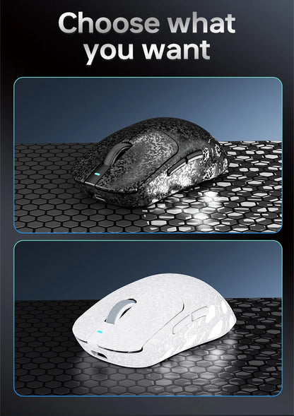 Rato Gaming Sem Fios AJAZZ AJ199 PAW3311 24000DPI Leve Bluetooth/Com Fios em Fibra de Carbono para PC Portátil Gamer