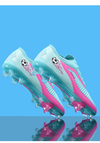 Nouvelles chaussures de football pour hommes, crampons de sport d'extérieur, antidérapantes, à longues pointes, respirantes et confortables pour l'entraînement et les matchs.