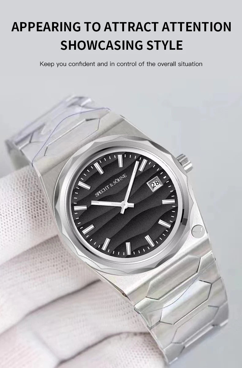 2025 New Arrivals Specht & Söhne 222 Gold Watches For Men Super Slim Steel Sapphire Classic Quartz Watch Relogio Masculino 37MM