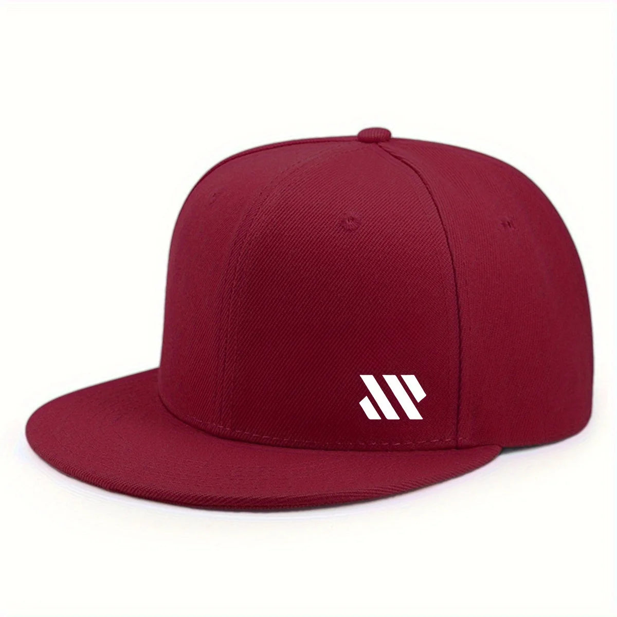 Casquette de baseball avec logo blanc – Casquette unisexe ajustable, respirante, à visière plate – Casquette légère pour les activités de plein air et les voyages – Chapeaux