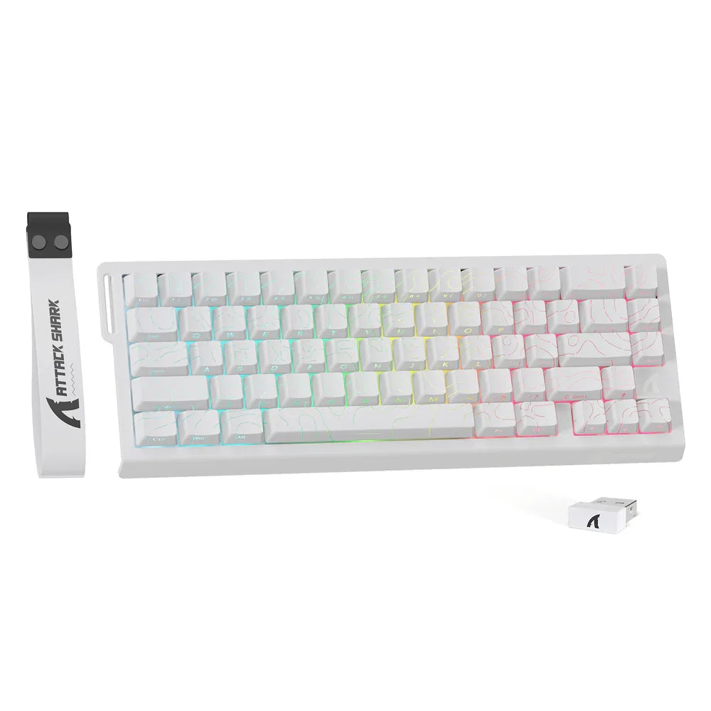 ATTACK SHARK X68PRO HE Wireless Rapid Trigger Gaming Keyboard with Adjustable Actuation, Hot-Swap, RGB Backlit, BT/2.4GHz/Wired