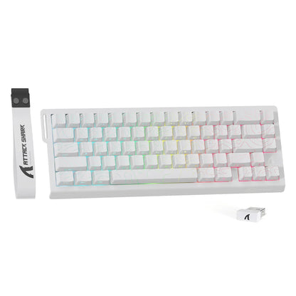 ATTACK SHARK X68PRO HE Wireless Rapid Trigger Gaming Keyboard with Adjustable Actuation, Hot-Swap, RGB Backlit, BT/2.4GHz/Wired