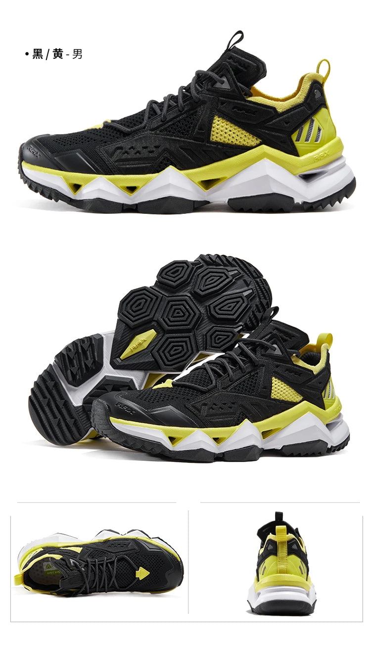 RAX Running Shoes Men & Women Outdoor Sport Breathable Lightweight Sneakers Air Mesh Upper Anti-Slip Natural Rubber Outsole