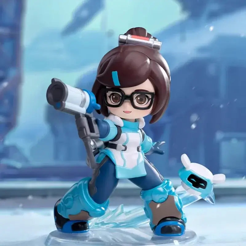 POP MART Seria Overwatch „Play of The Game” – Cutie surpriză originală cu conținut aleatoriu – Figurine drăguțe de anime, ornamente și figurine de acțiune