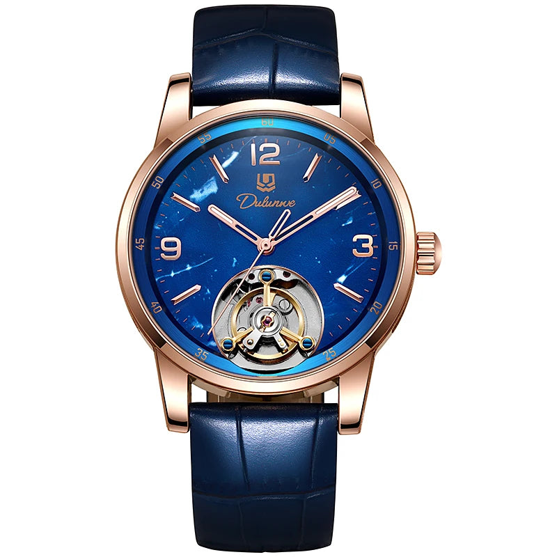 Tourbillon-Herrenuhr, modisch, sportlich, automatisch, mechanisch, wasserdicht – Luxusuhr einer Premium-Marke