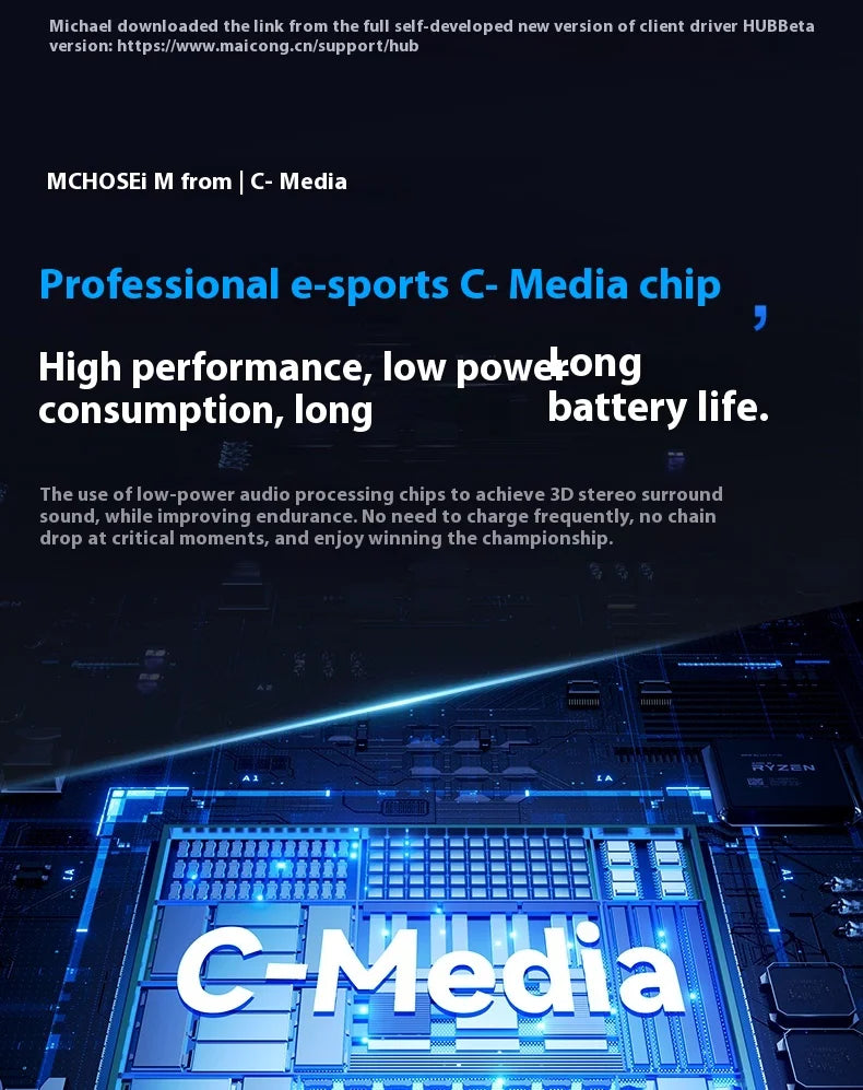 MCHOSE V9 Pro Wireless Gaming Headset – Bluetooth Noise Cancelling Headphones with Microphone, Low Latency Audio & Deep Dynamic Sound