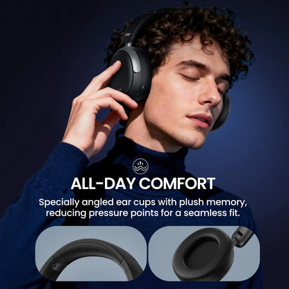 Acer OHR516 ANC Wireless Headphones Noise Cancelling Hi-Res Bluetooth Headset with 40mm Driver, Spatial Audio Over Ear Headphones with Mic
