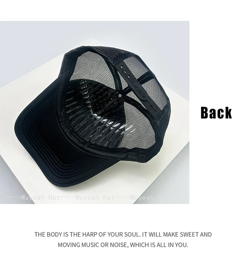 New Unisex Color Block 3D Printed Letter Baseball Hats Sunshade Hip Hop Breathable personal Trucker Caps Mesh Versatile fashion