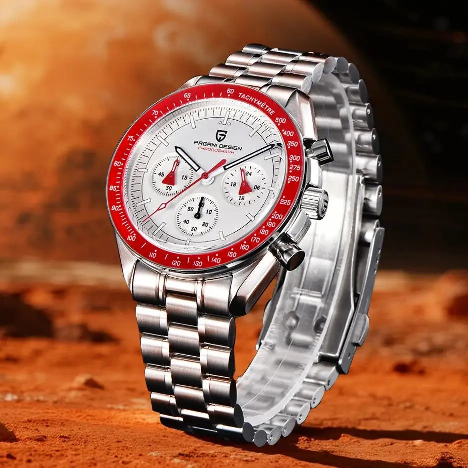 PAGANI DESIGN AK Project Mars Men's Watches Top Luxury Quartz Watch For Men AR Sapphire Speed Sport Chronograph Automatic Date