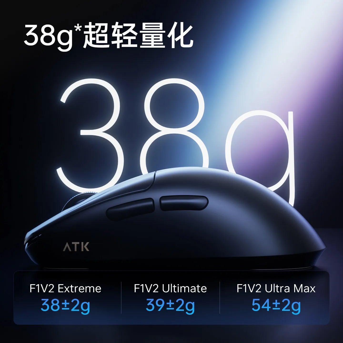 ATK Blazing Sky F1 V2 Ultimate Wireless Gaming Mouse Dual-Mode Lightweight PAW3950 Ultra Dual 8KHz Low Latency Ergonomic Extreme
