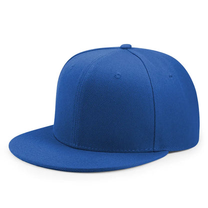 Wholesale 40 Colors Adjustable Flat Peak Snapback Caps Lady Fashion Polyester Plain Baseball Hat Men Hiphop Blank Sport Cap