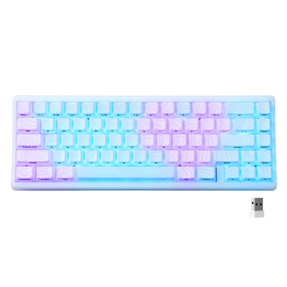 XVX Wireless Mechanical Keyboard M67 JadeStone With IMD-Tech Keycaps Tri-Mode Topographic White Gamer Keyboard Gasket Design