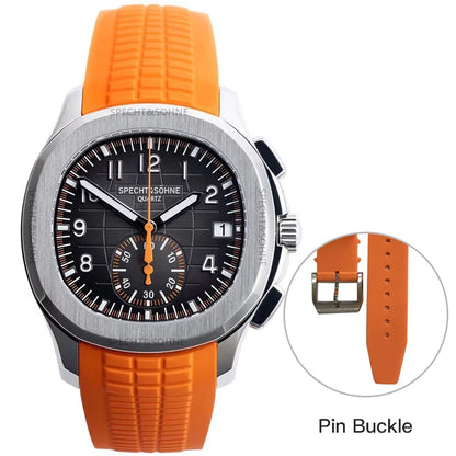 2025 Specht & Söhne Luxury Sports Quartz Watch Japan VD53 Chronograph Stainless Steel Watch Rubber Strap Reloj Hombre Waterproof