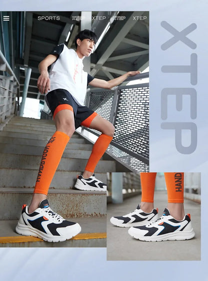Xtep Men's Running Shoes Sports Shoes Men's Lightweight Shock Absorption Casual Shoes Student Shoes 879119110110