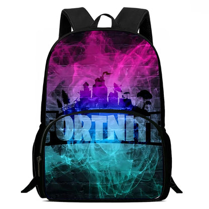 Popular Game Fortnite Kids Backpacks for Boys and Girls, Student Birthday Gift, Child School Bags with Large Capacity, Durable Camping Rucksack