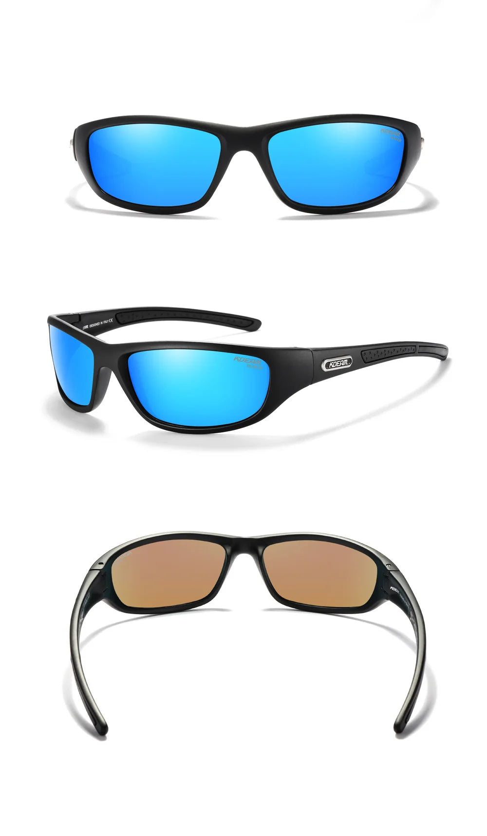 KDEAM Polarized Men's Sunglasses New Goggles Colorful Driving Glasses TR90 Hiking Camping Fishing Outdoor Cycling Gafas De Sol