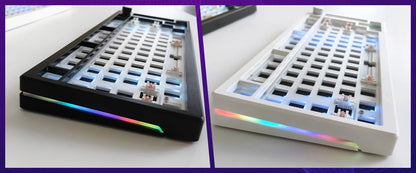 MAIMOOO KX75 75% Keyboard Kit Hotswap Transparent Full RGB Backlit 2.4GHz/ Bluetooth Macro Custom DIY Mechanical Keyboard