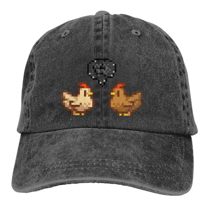 Summer Cap Sun Visor Unhappy Chickens Hip Hop Caps Stardew Valley Game Abigail Sebastian Cowboy Hat Peaked Hats