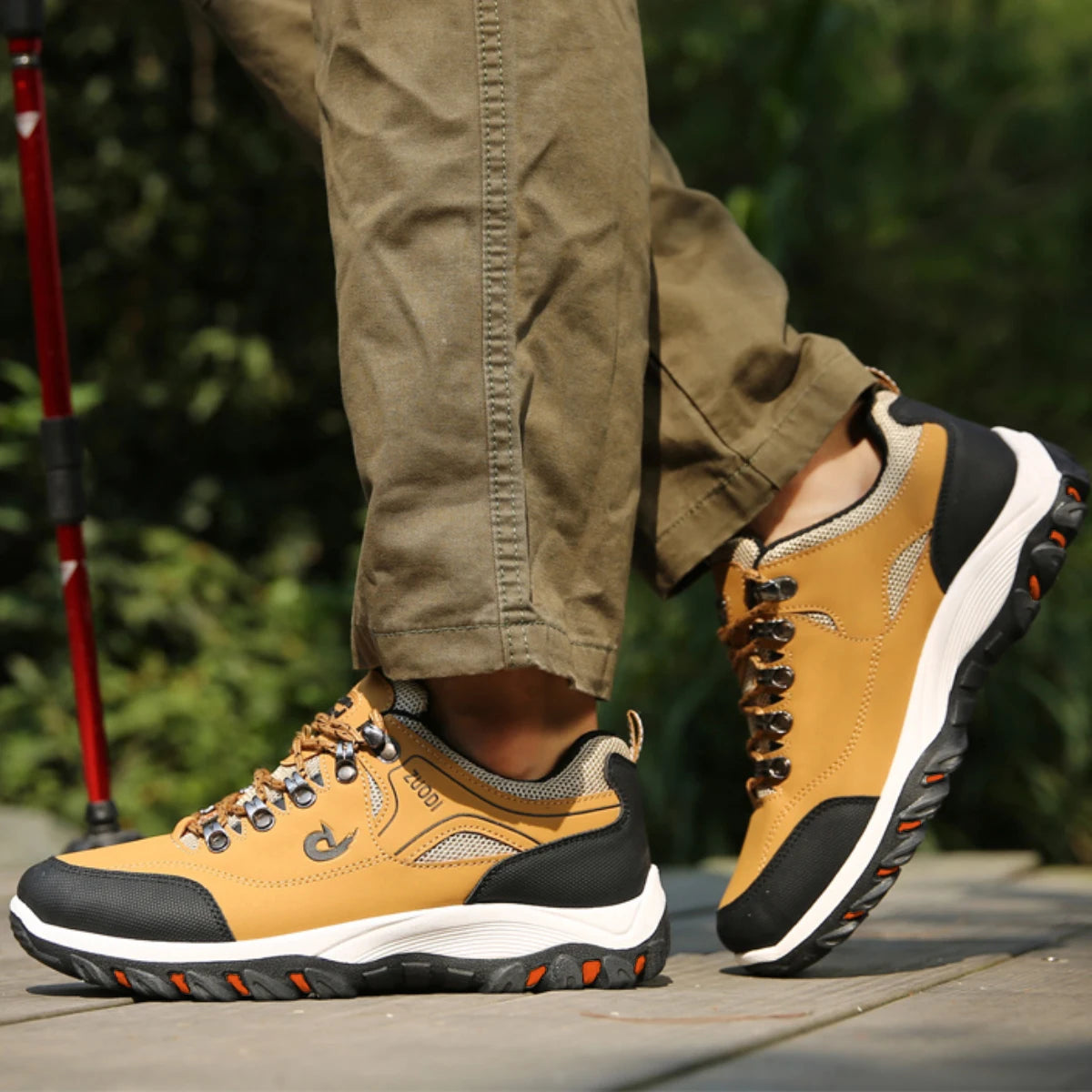 Zapatillas de senderismo para hombre nuevas, transpirables, ultraligeras y antideslizantes, para deportes al aire libre, camping y running
